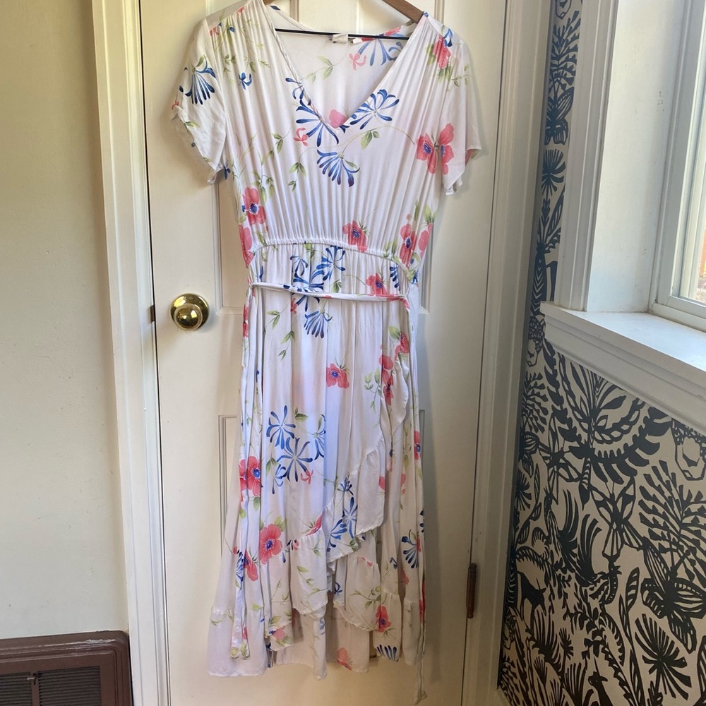 Cottagecore White Midi GAP Dress - S